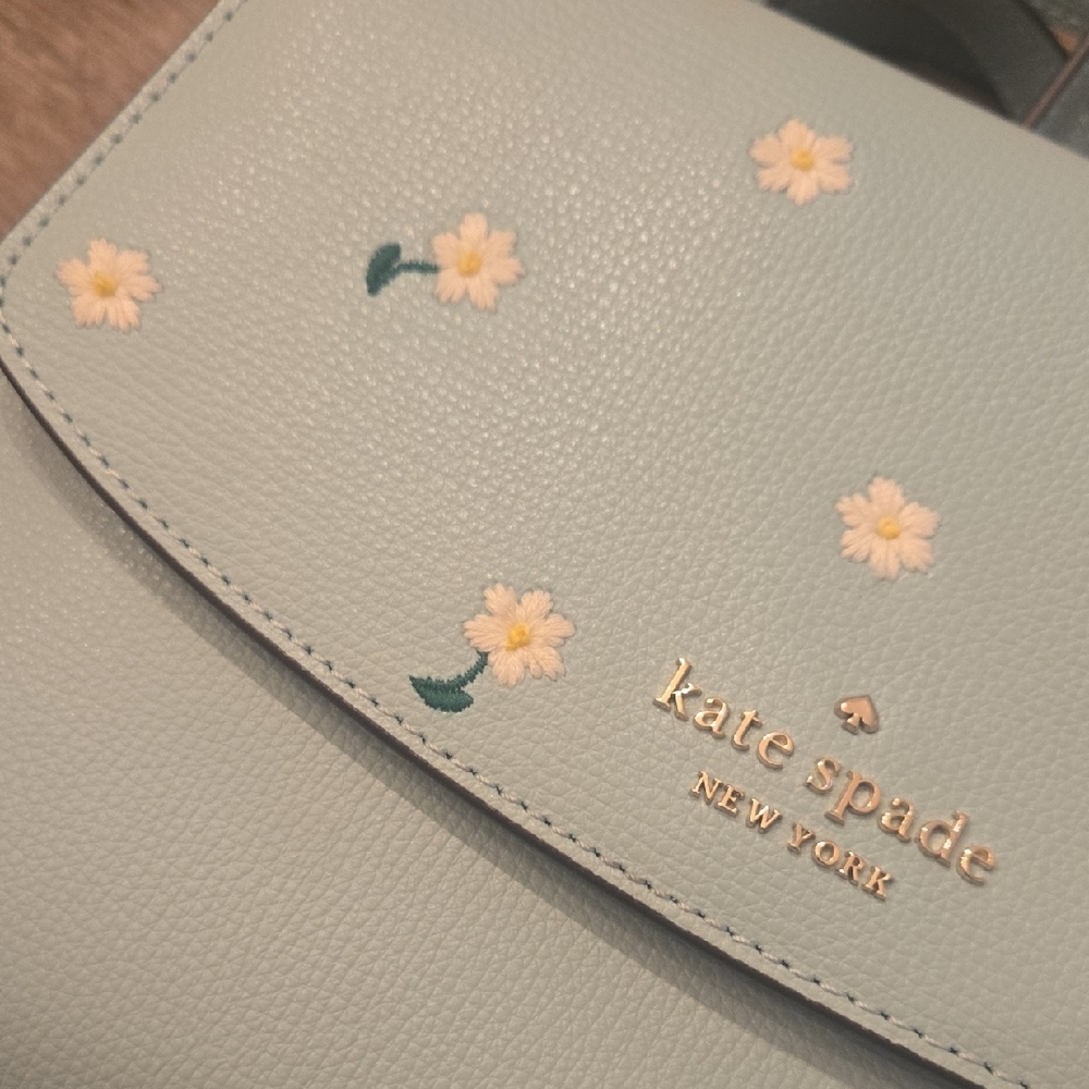 Kate Spade Light Blue Daisy Satchel - Picture 12 of 12